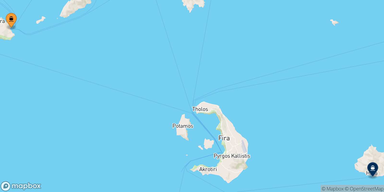 Carte des traverséesFolegandros Anafi