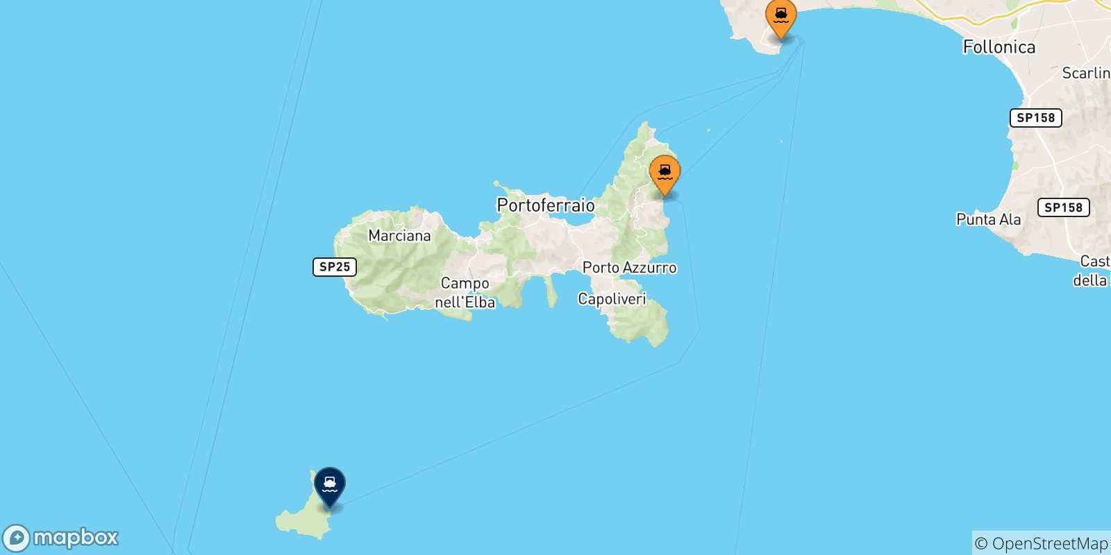 Carte des ports l' Île De Pianosa