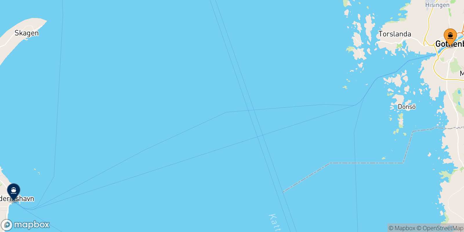 Carte des ports  Frederikshavn