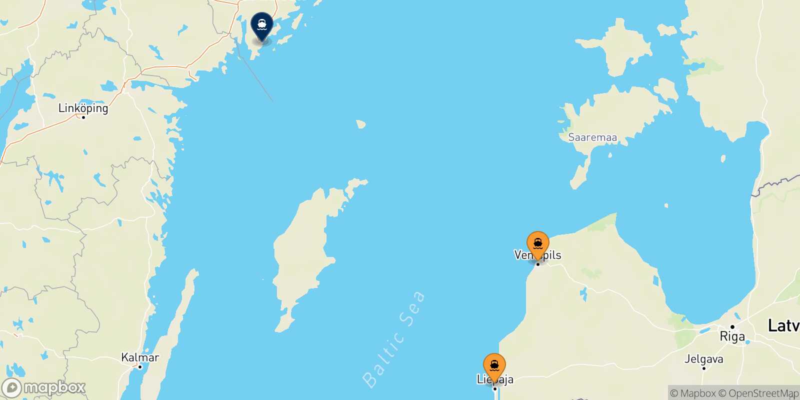 Carte des ports  Nynashämn