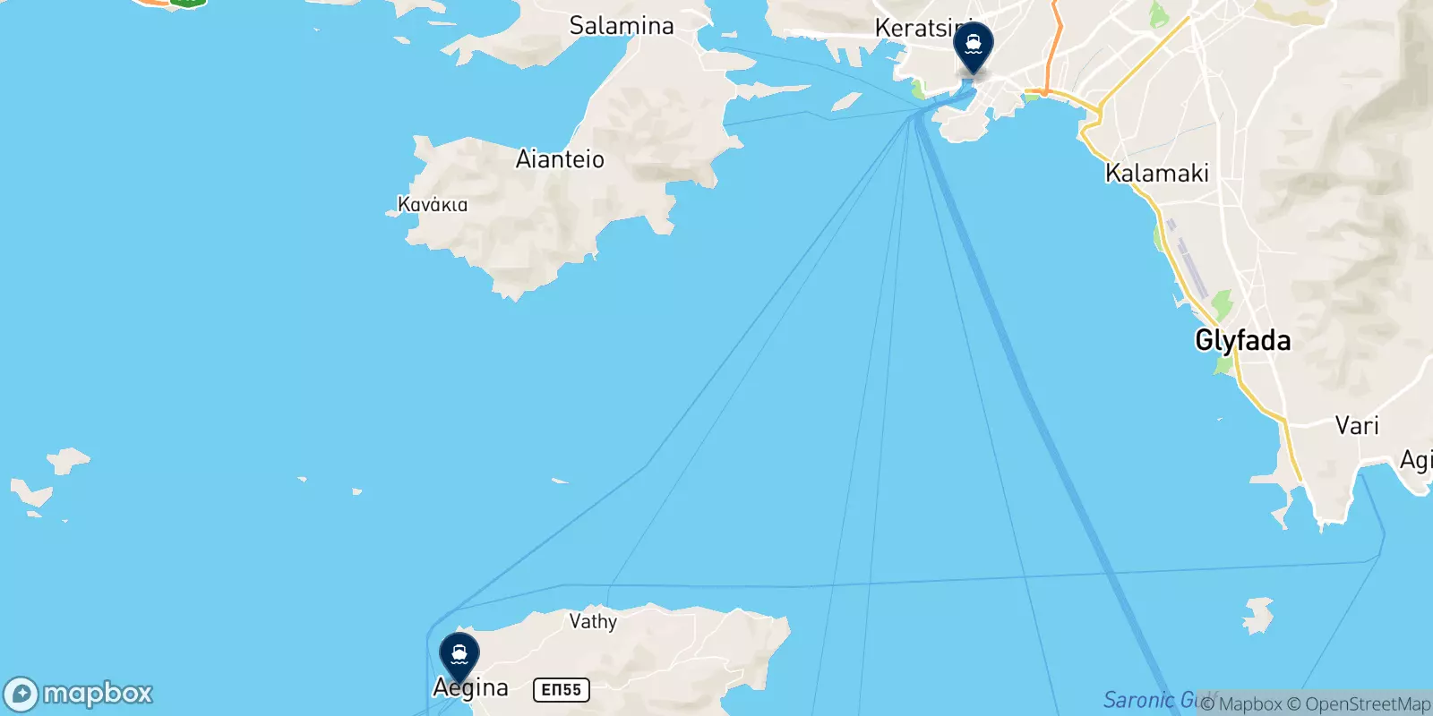 Carte des destinations San Lorenzo Ferries