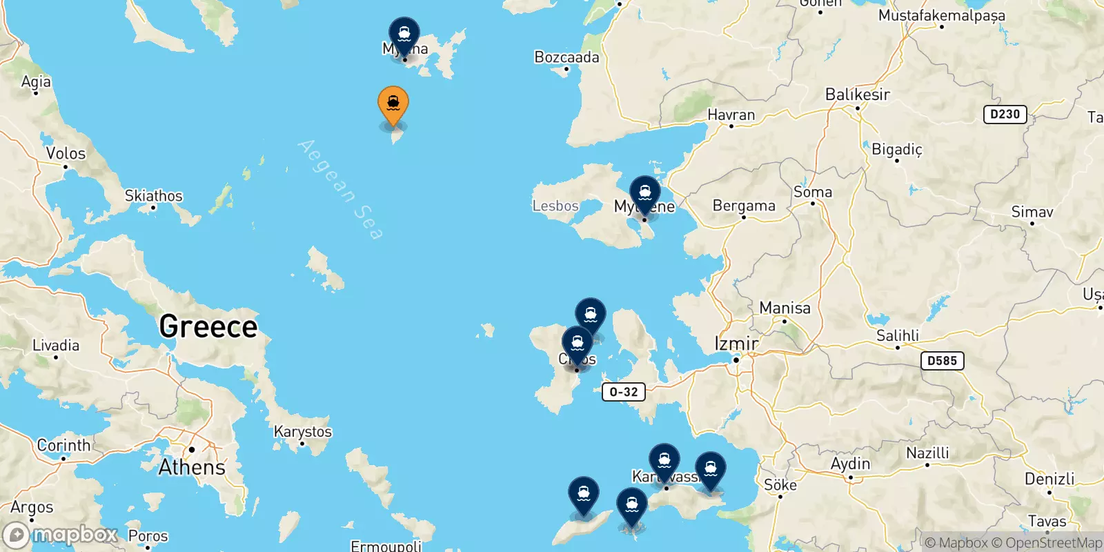 Ferry de Agios Efstratios pour les Îles Égéennes