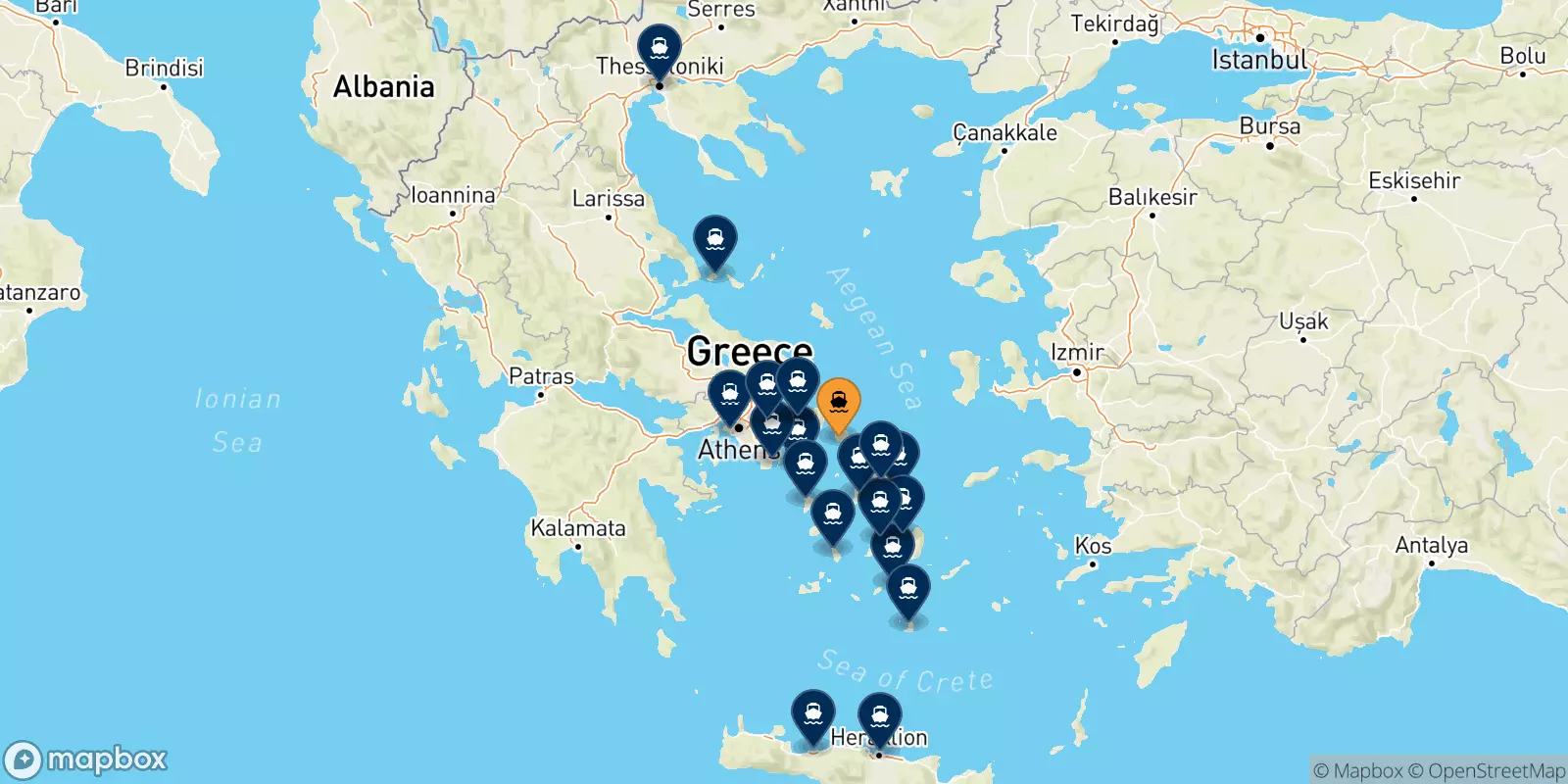 Ferry de Andros pour la Grèce