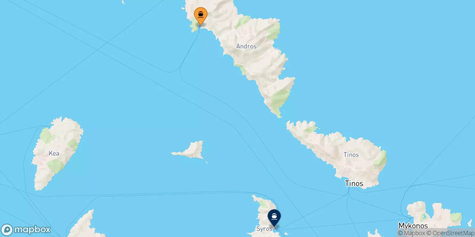 Ferry de Andros pour Syros