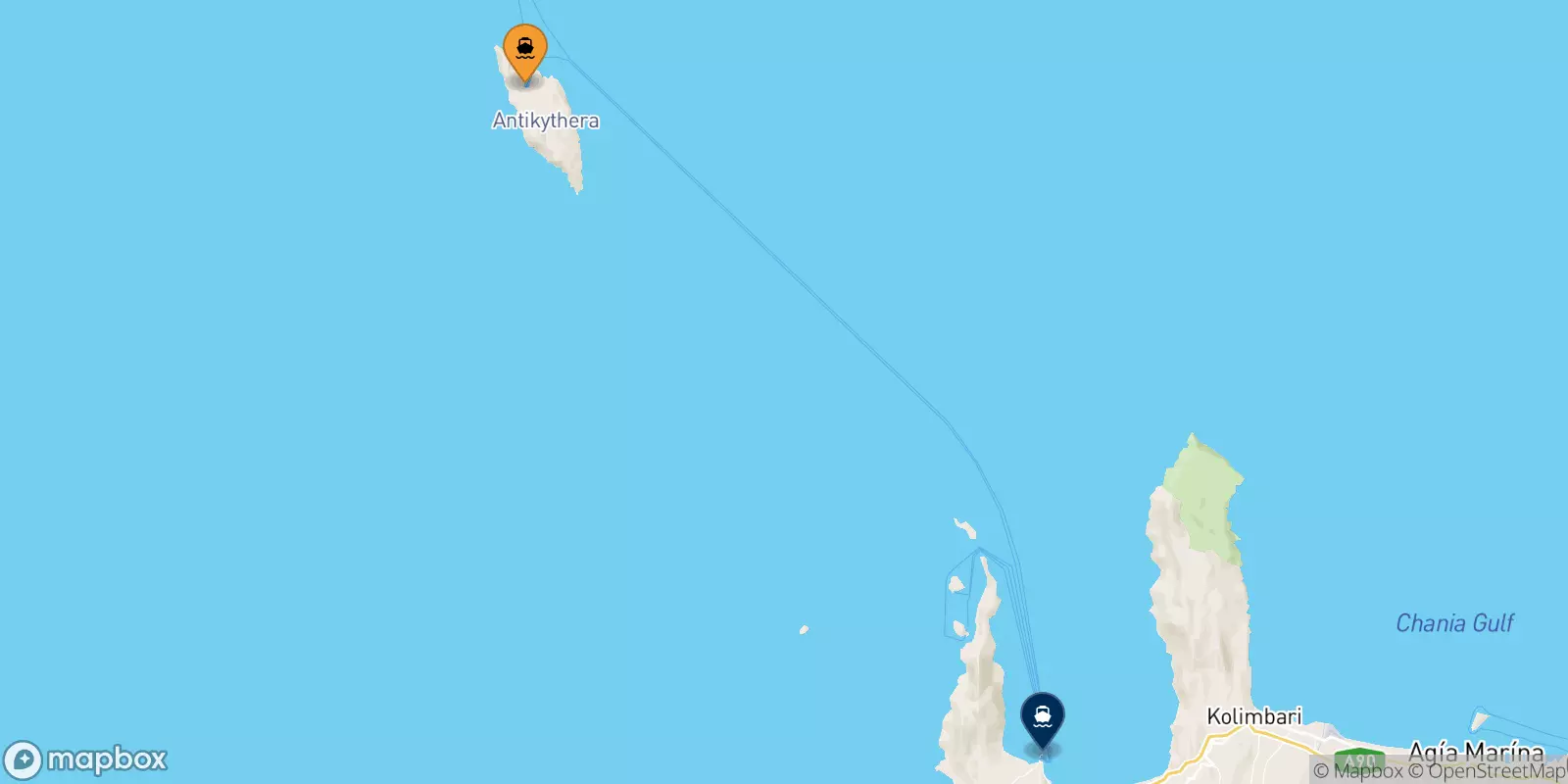 Ferry de Anticythère pour Kissamos