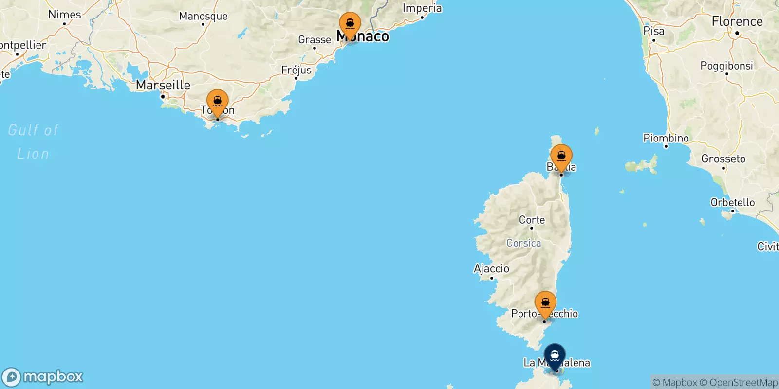 Ferry de la France pour Golfo Aranci