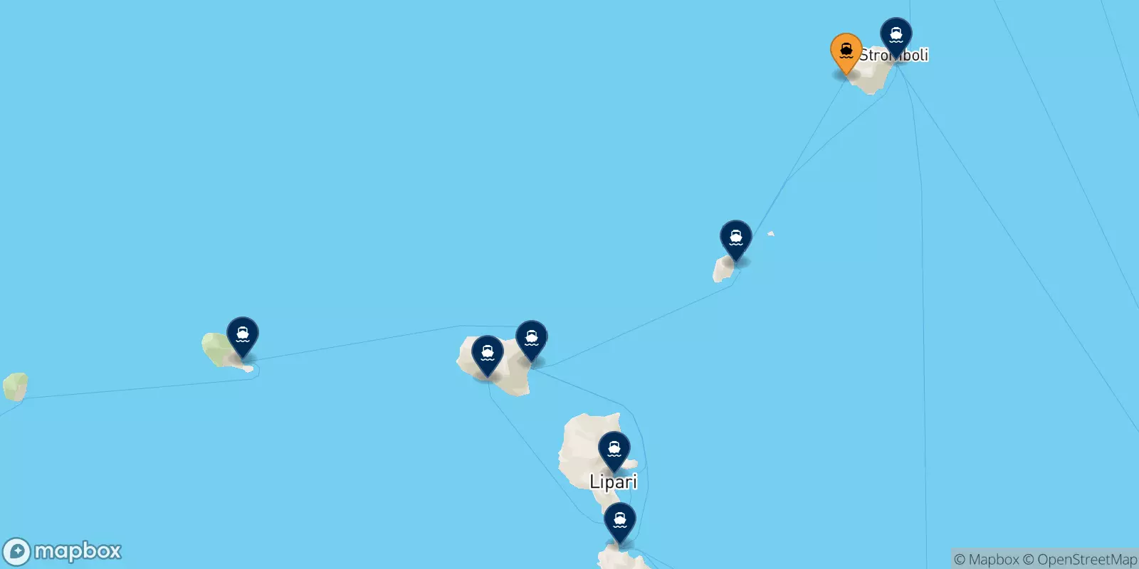 Ferry de Ginostra (Stromboli) pour les Îles Éoliennes