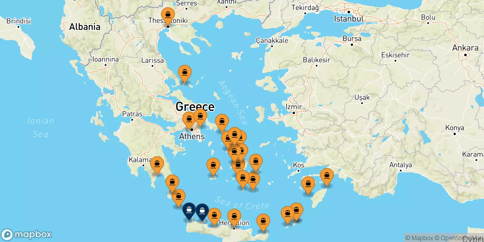 Ferry de la Grèce pour la Crète