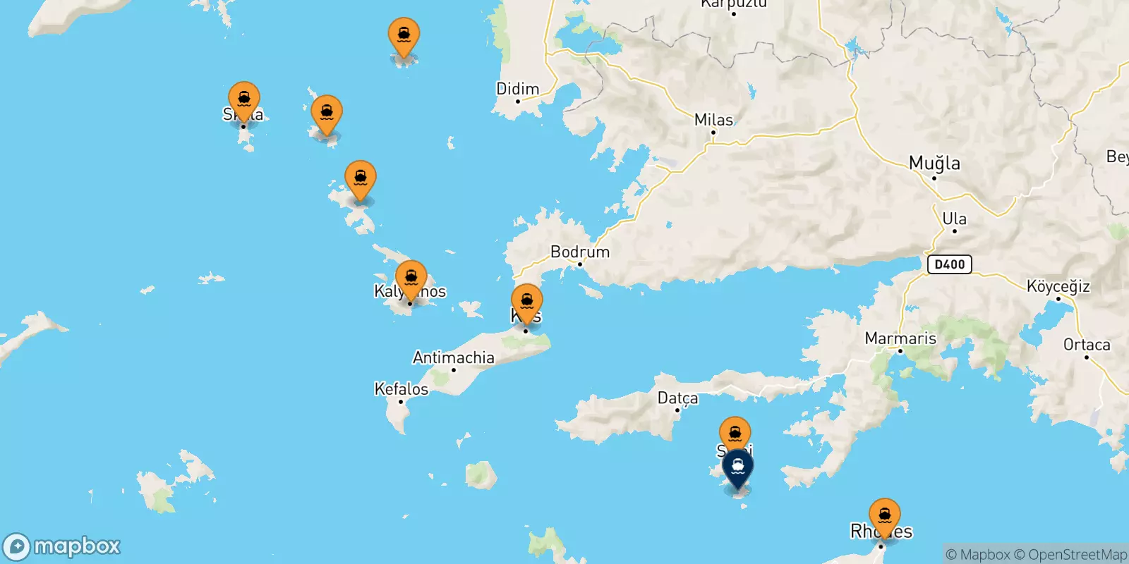 Ferry de la Grèce pour Panormitis (Symi)