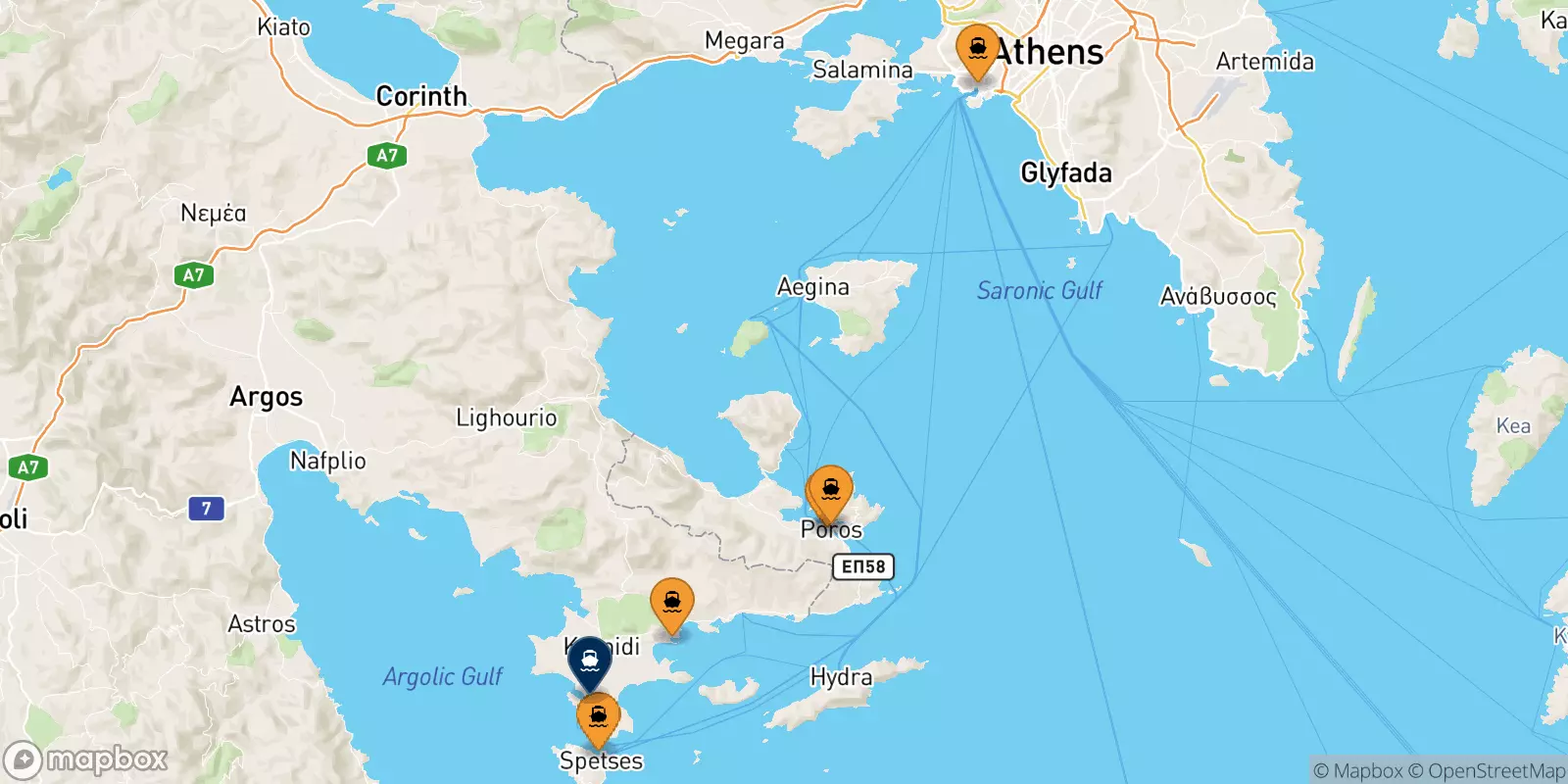 Ferry de la Grèce pour Pórto Chéli