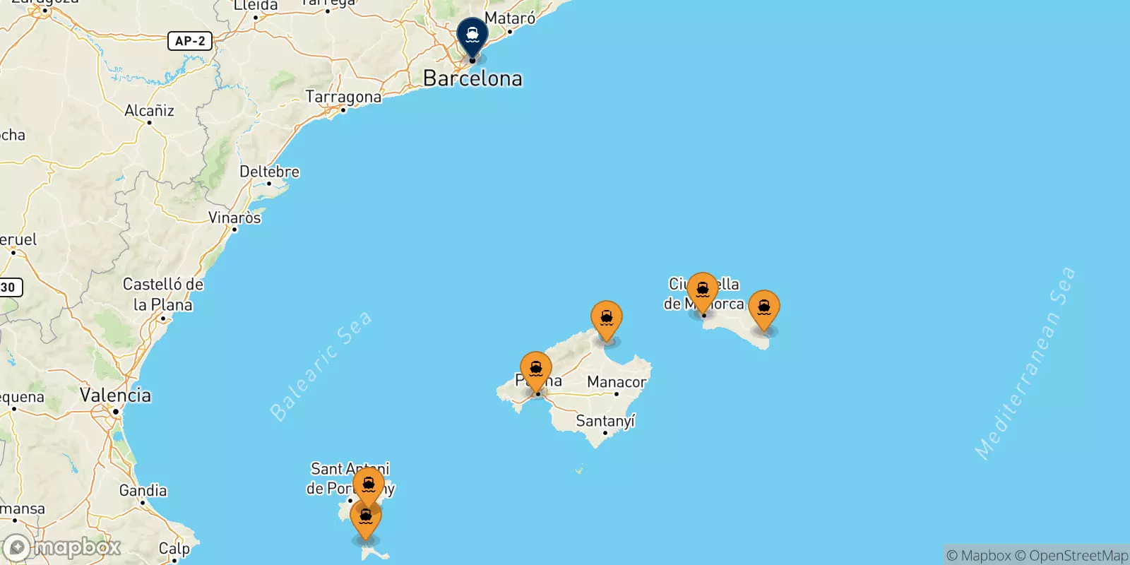 Ferry des Îles Baléares pour Barcelone