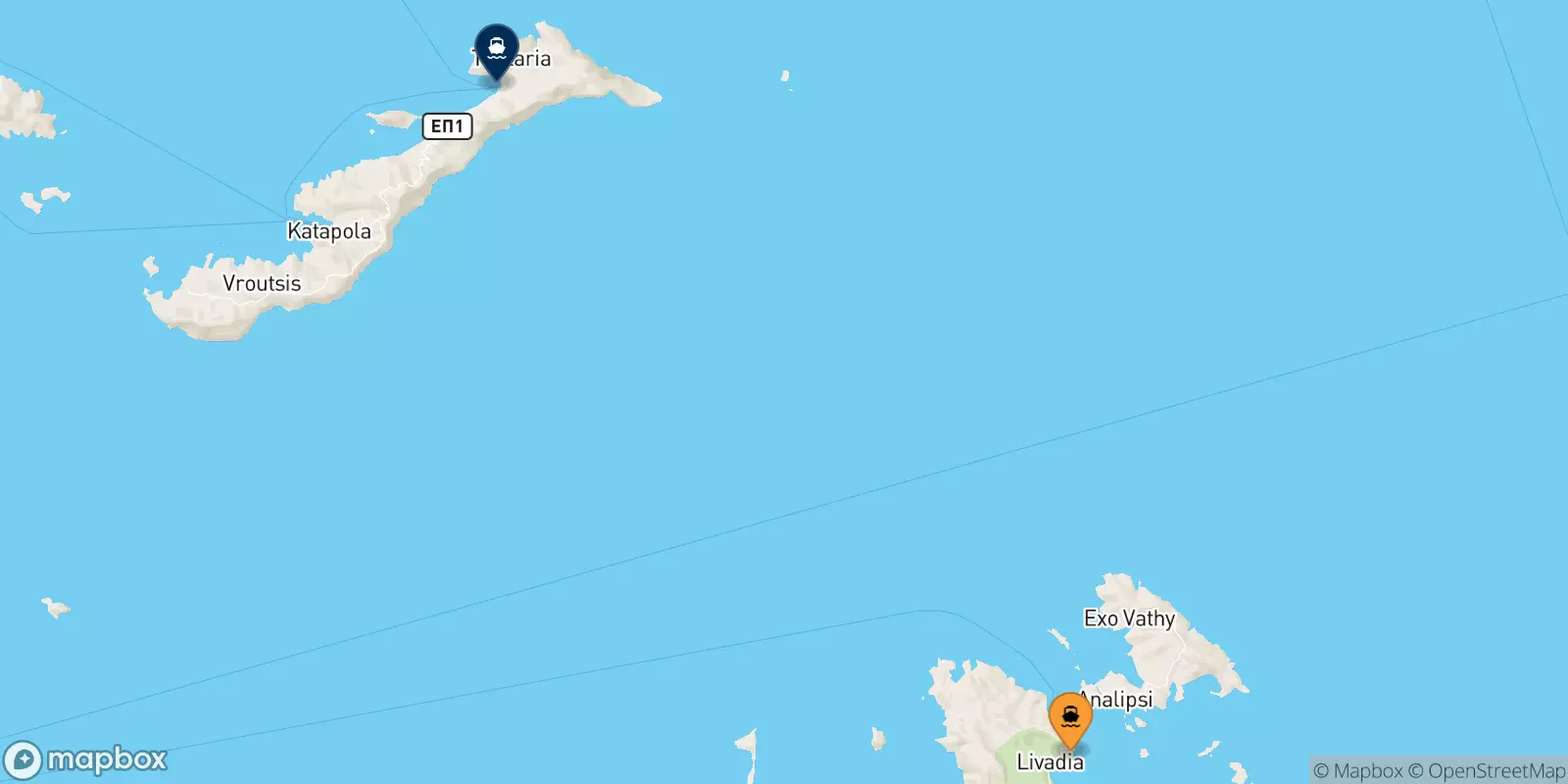 Ferry de Îles Du Dodécanèse pour Aegiali (Amorgos)