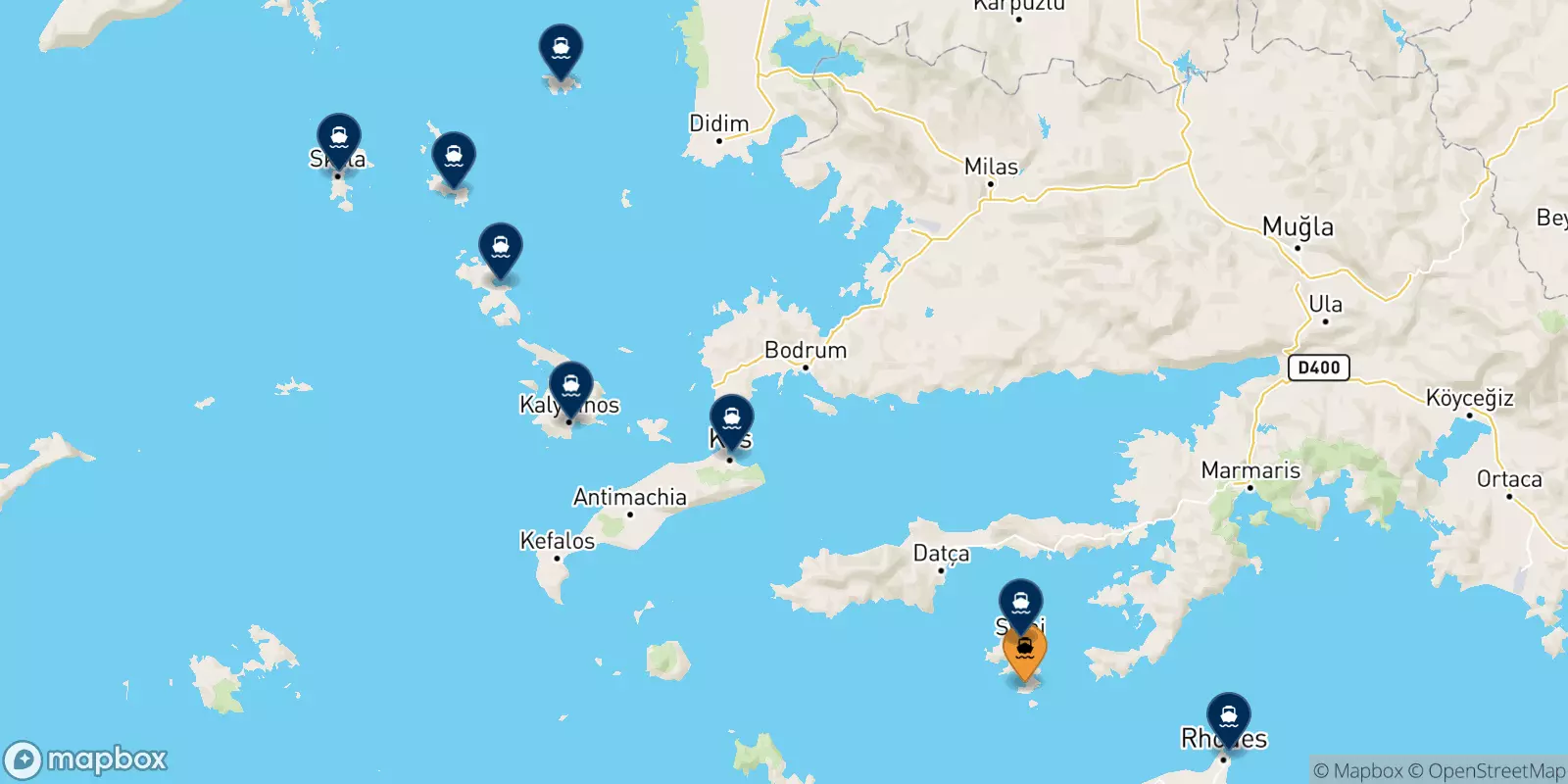 Ferry de Panormitis (Symi) pour la Grèce