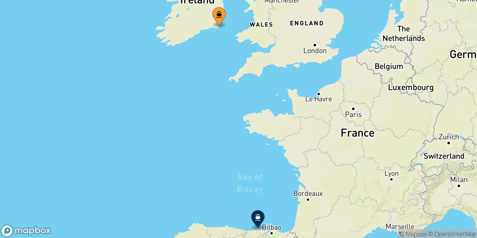 Ferry de Rosslare pour Santander