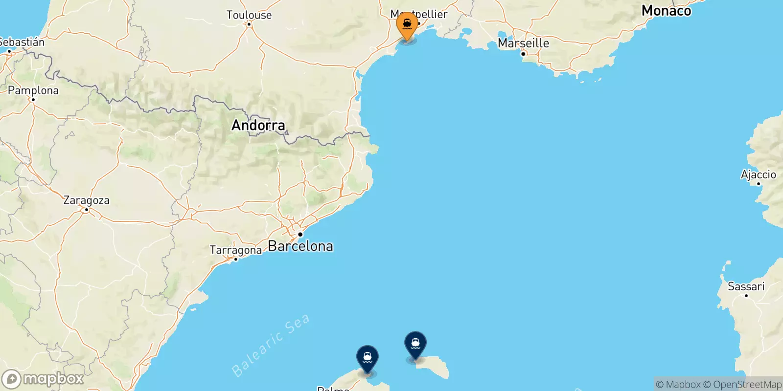 Ferry de Sète pour l'Espagne