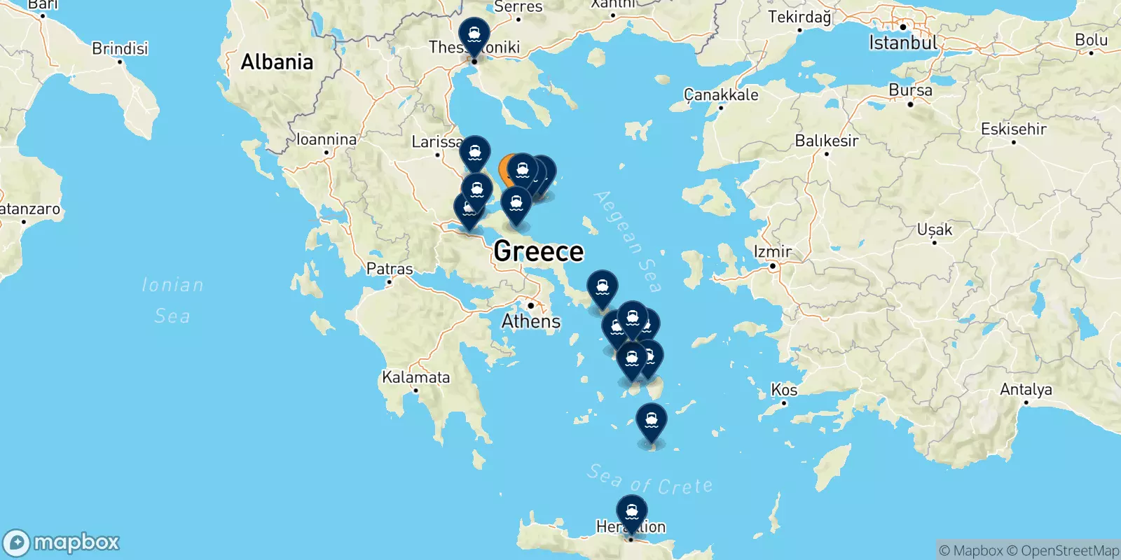 Ferry de Skiathos pour la Grèce