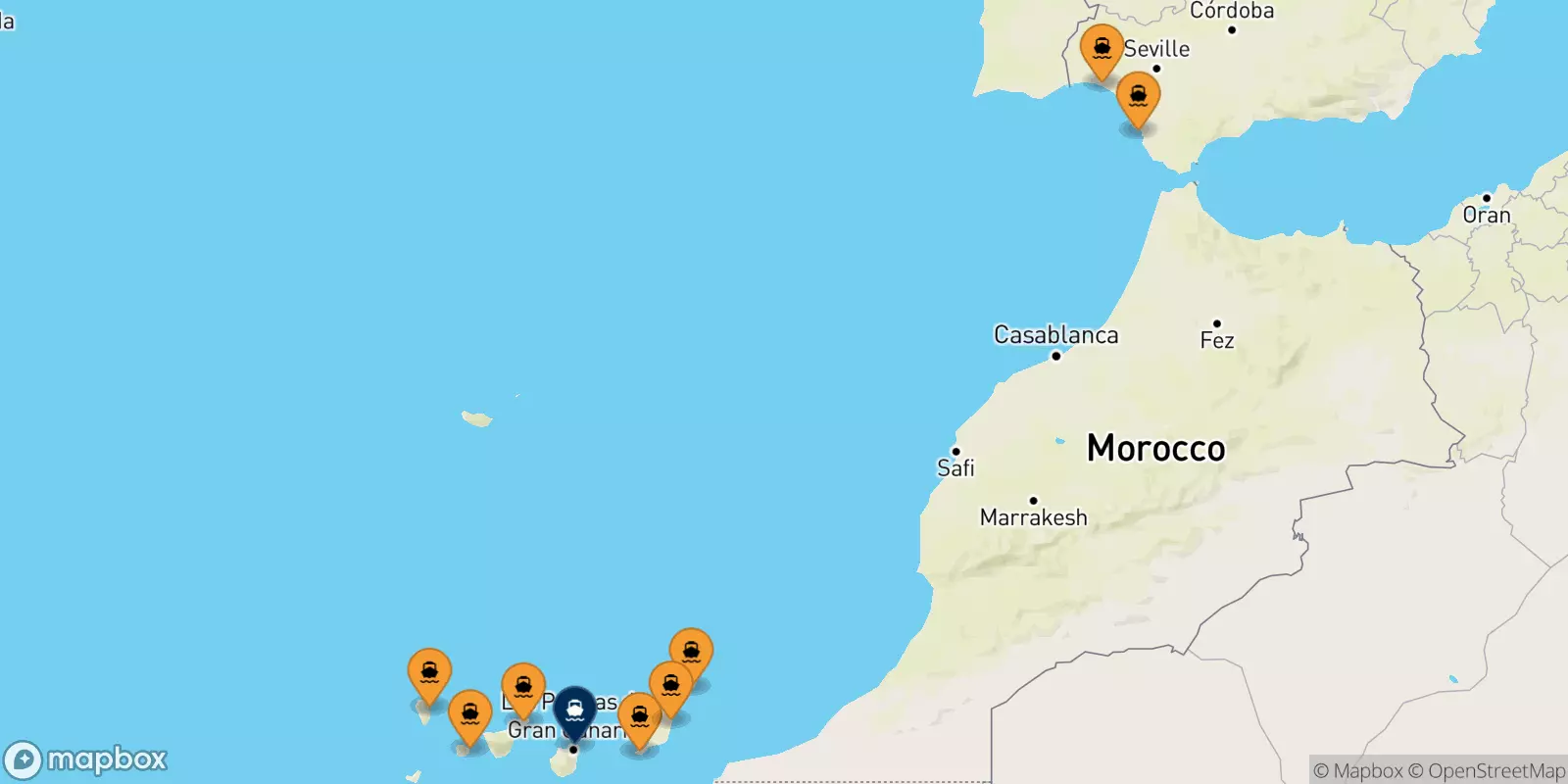 Ferry de l'Espagne pour Las Palmas De Gran Canaria