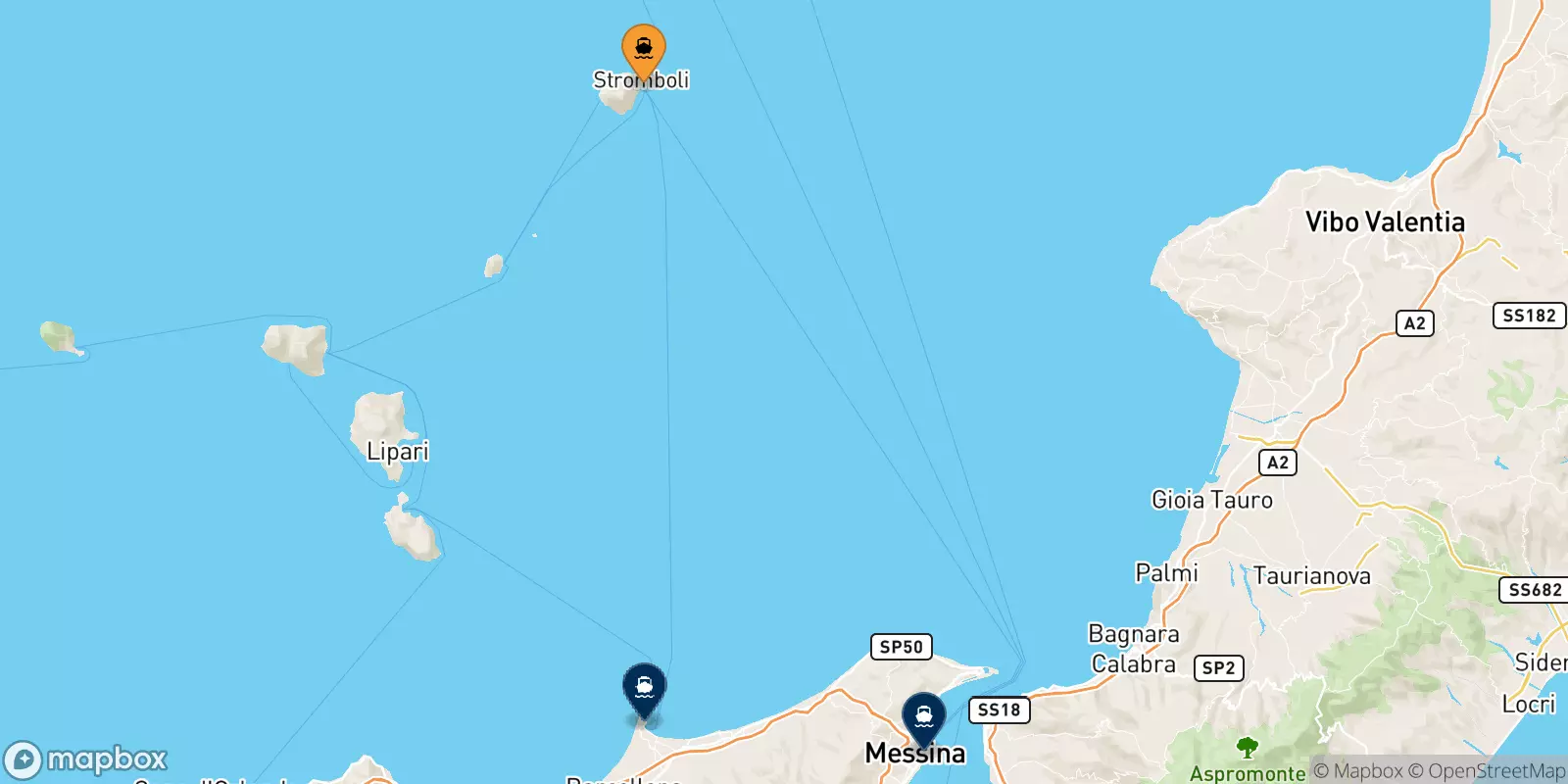 Ferry de Stromboli pour la Sicile