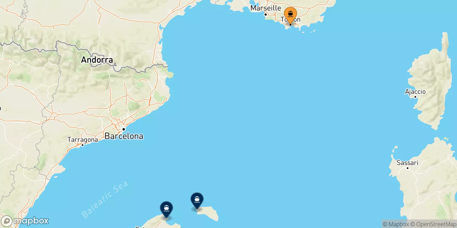 Ferry de Toulon pour l'Espagne