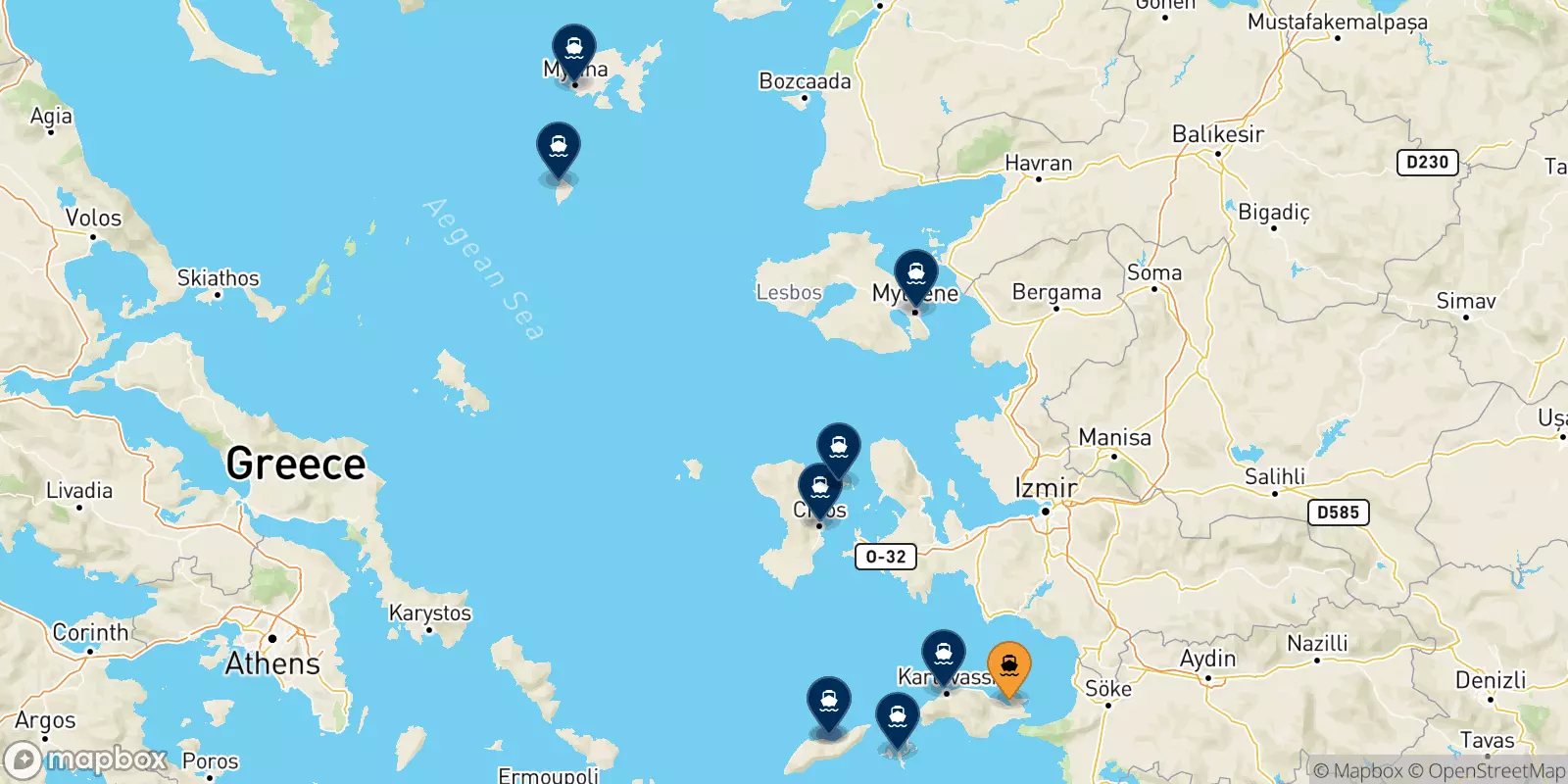 Ferry de Vathi (Samos) pour les Îles Égéennes