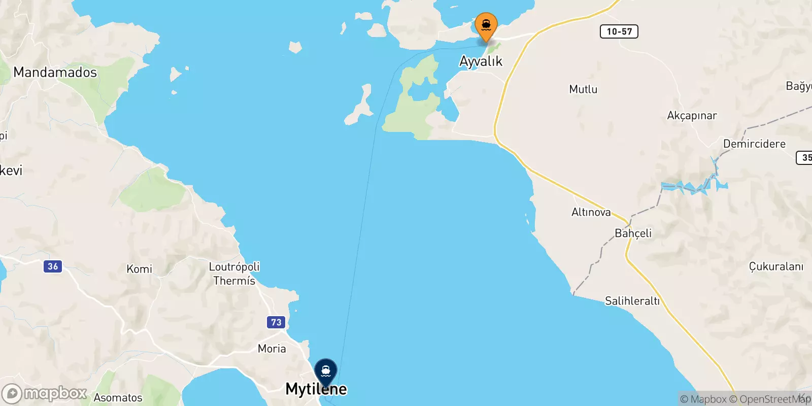 Ferry de Ayvalik pour la Grèce