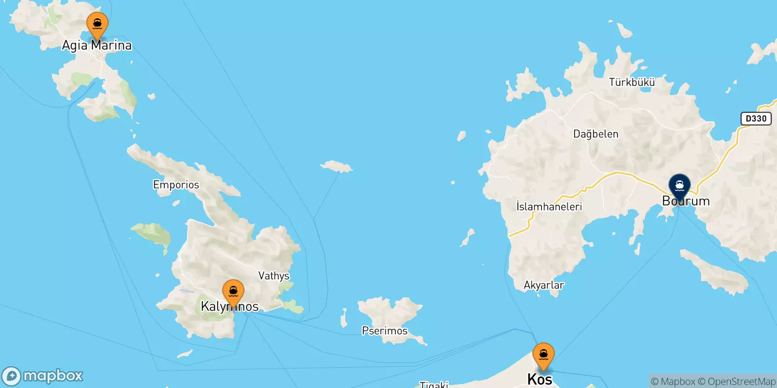 Ferry de Îles Du Dodécanèse pour Turgutreis