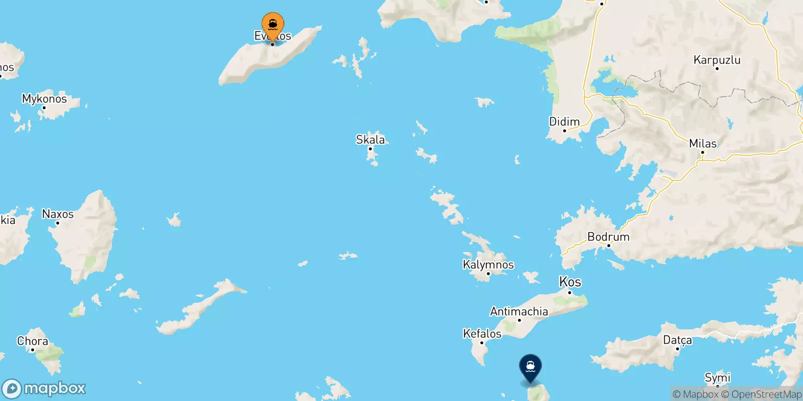 Ferry de Agios Kirikos (Ikaria) pour Nisyros