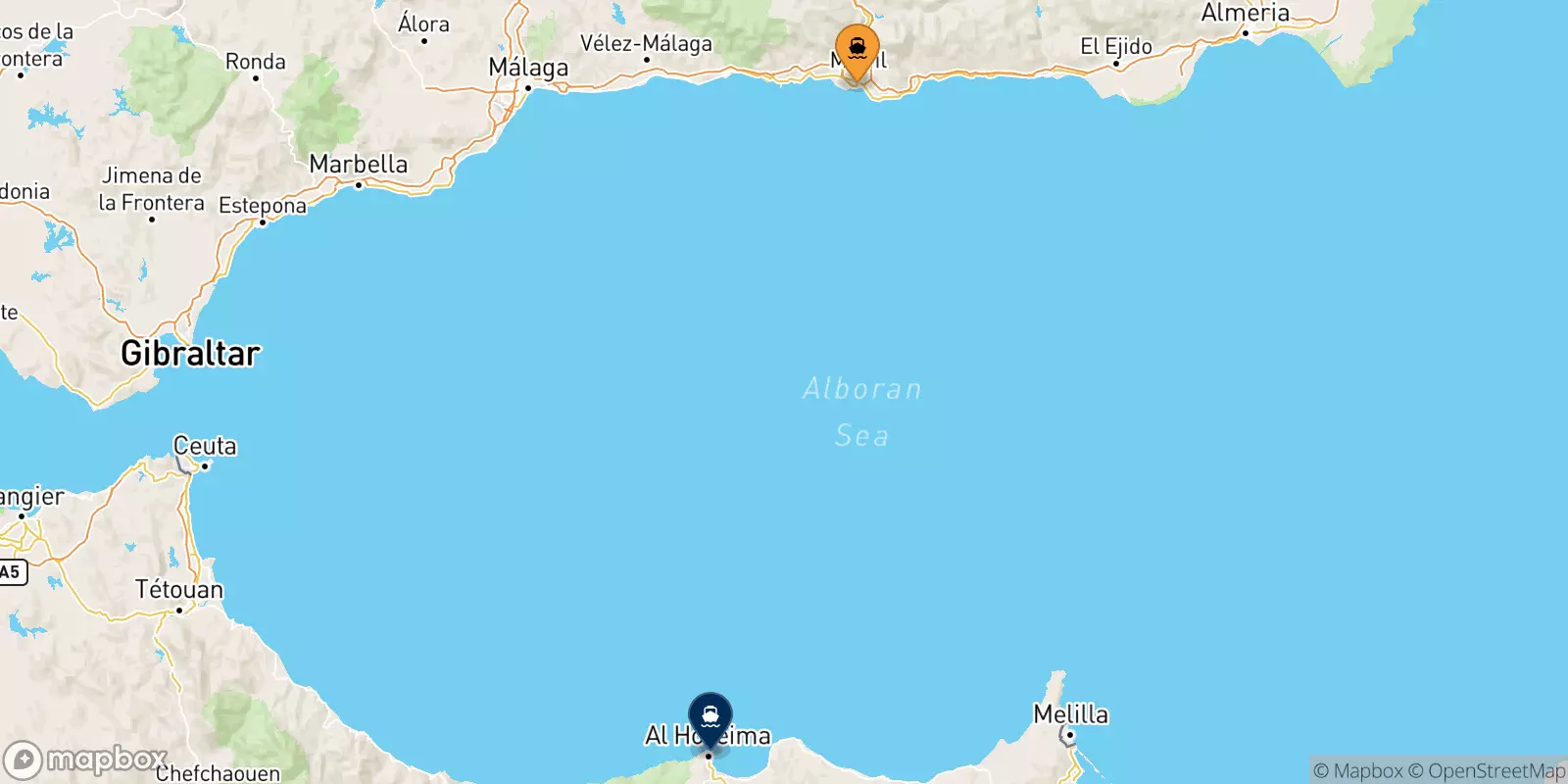 Ferry de l'Espagne pour Al Hoceima