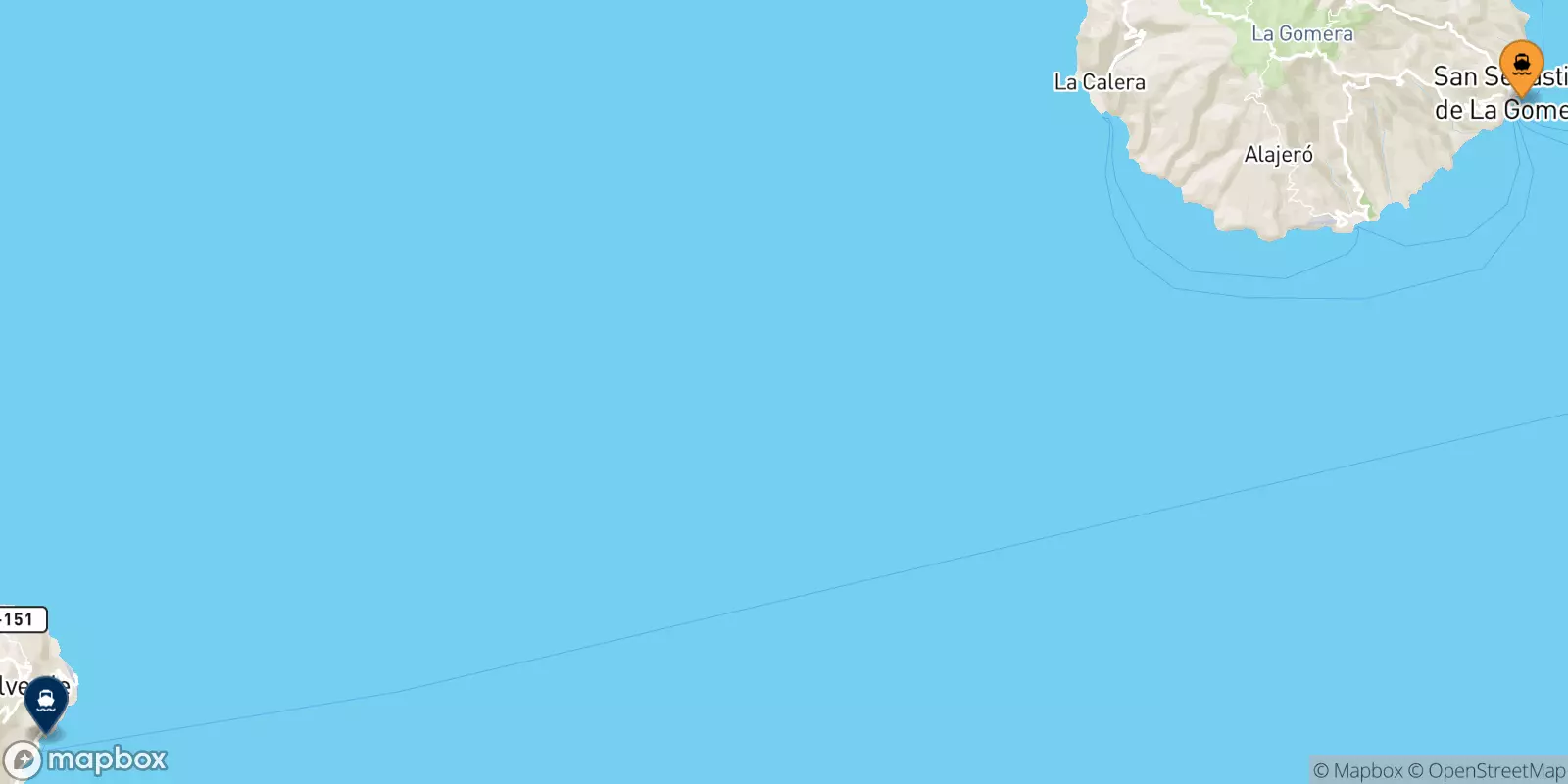 Ferry de San Sebastián De La Gomera pour Valverde (El Hierro)