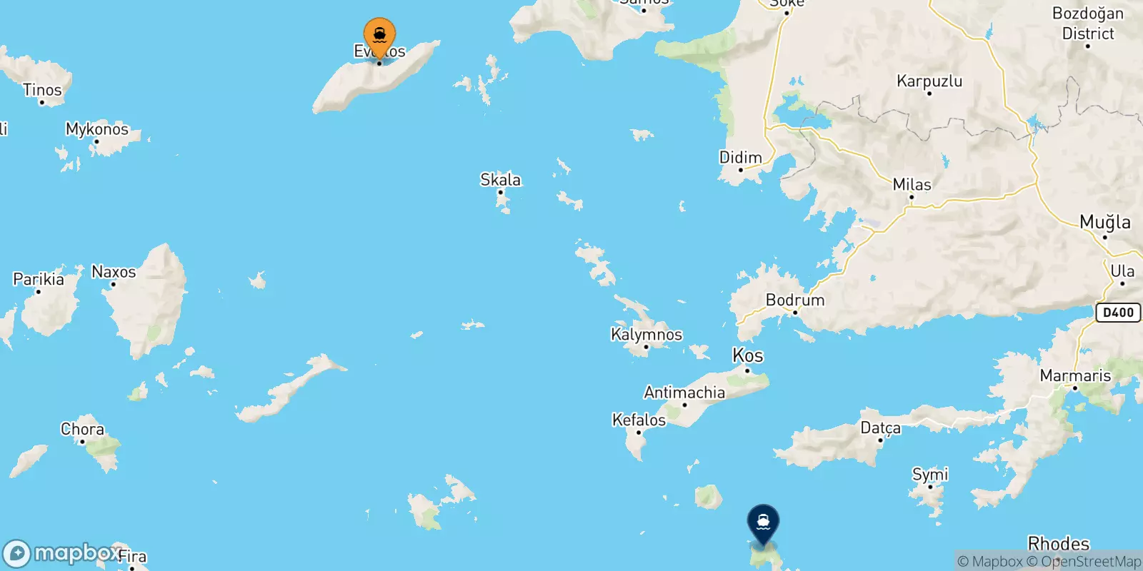 Ferry de Evdilos (Ikaria) pour Tilos