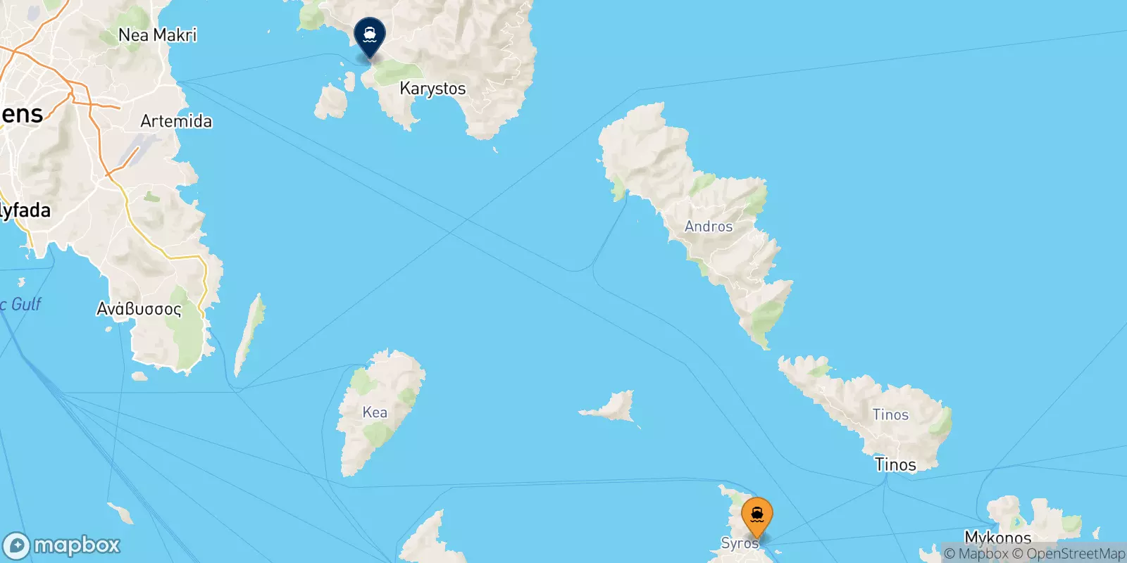 Ferry de Syros pour Karystos