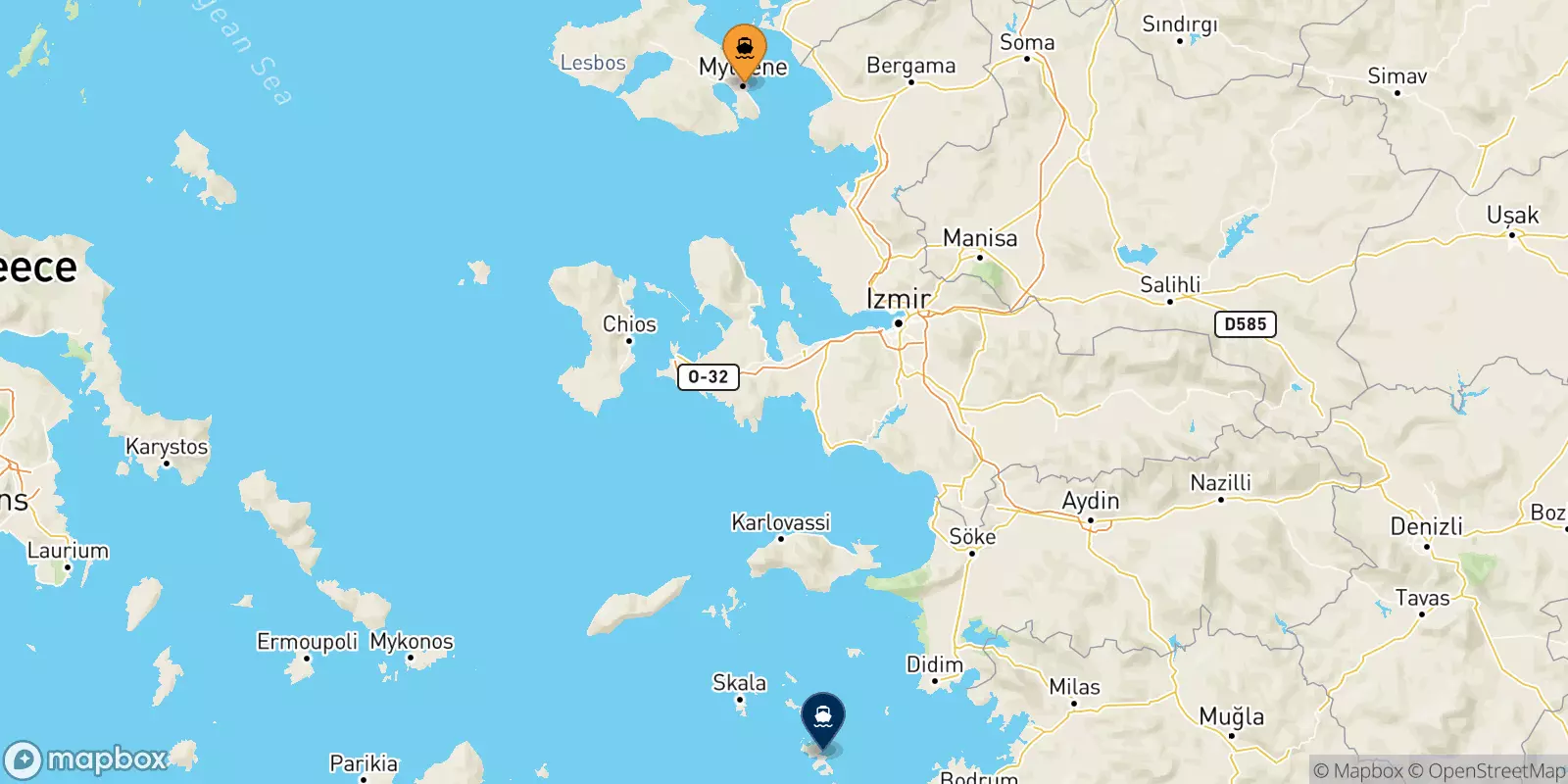 Ferry de Mytilène (Lesvos) pour Leros