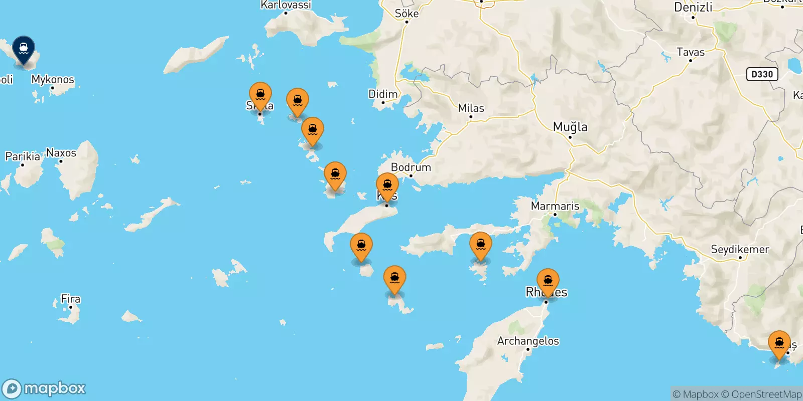 Ferry de Îles Du Dodécanèse pour Tinos