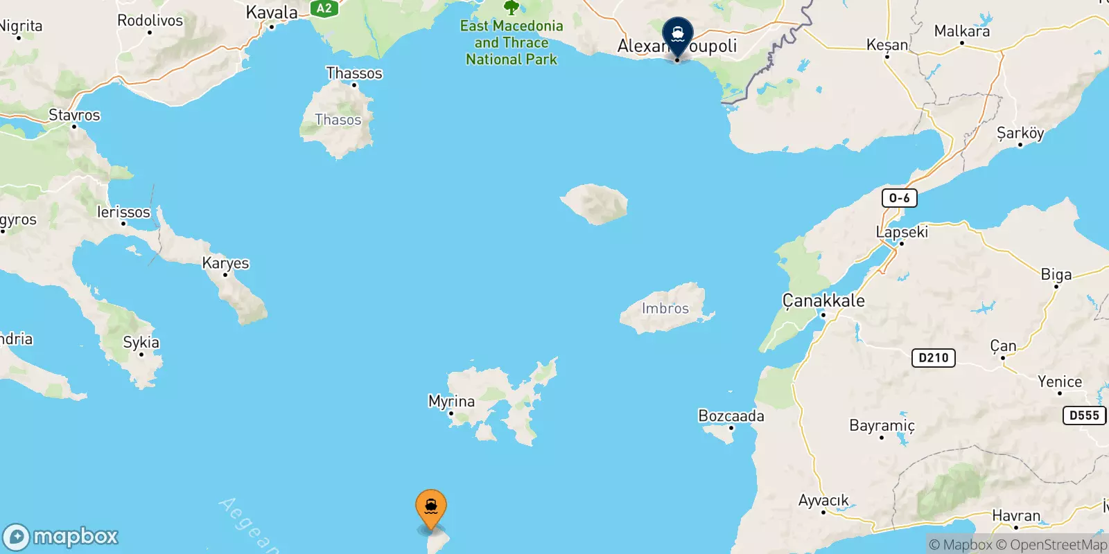 Ferry de Agios Efstratios pour Alexandroúpoli