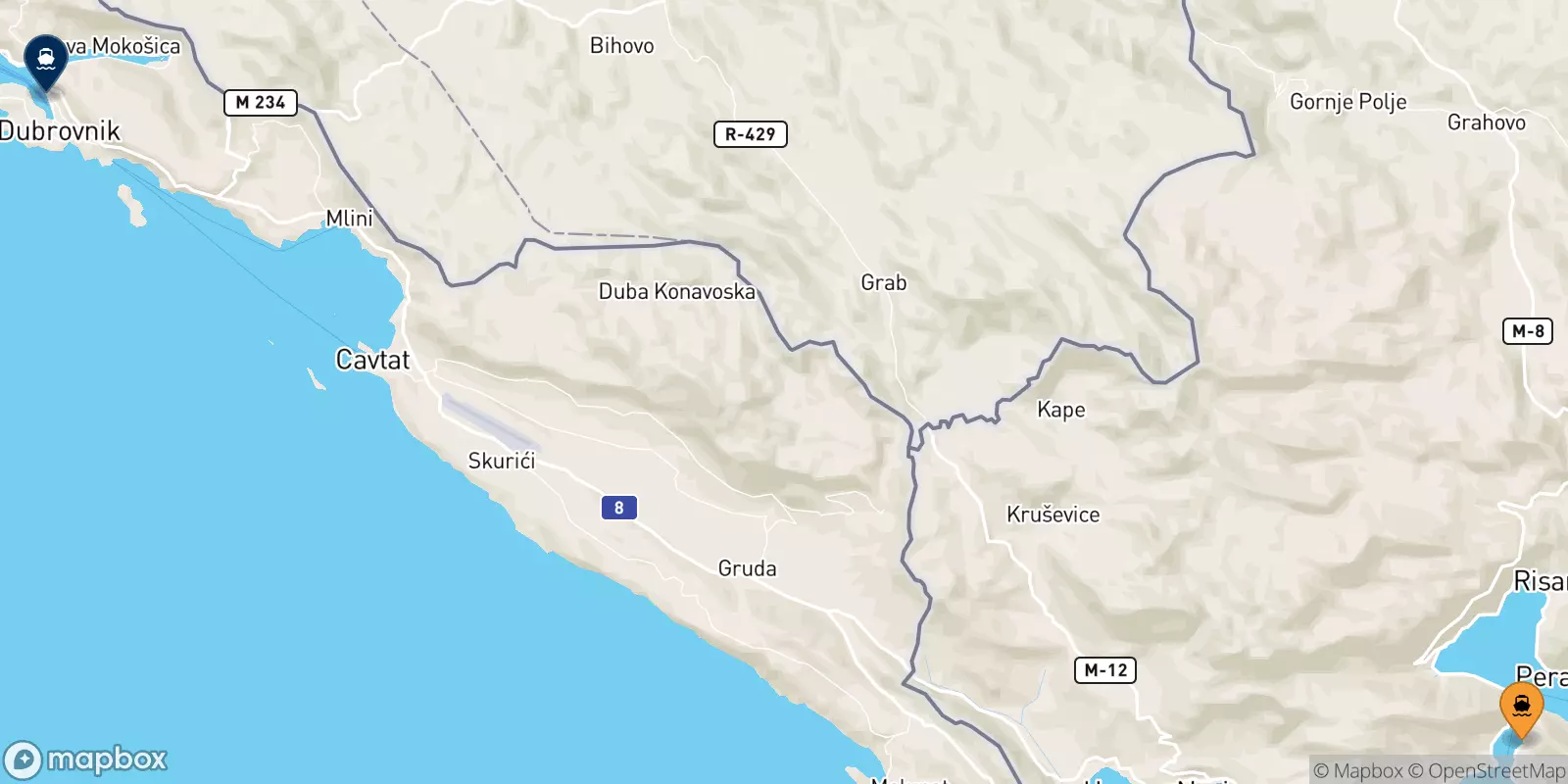 Ferry de Budva pour la Croatie