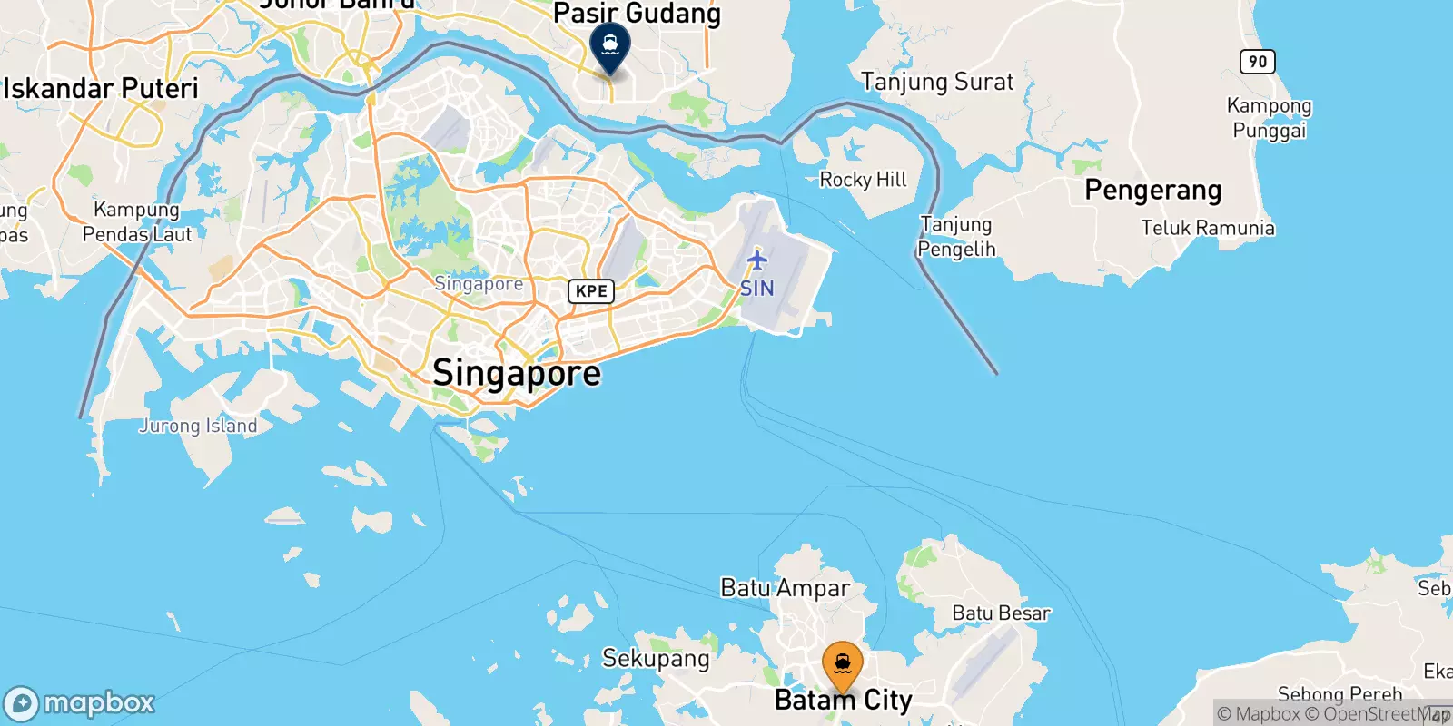 Ferry de Batam Centre pour Pasir Gudang