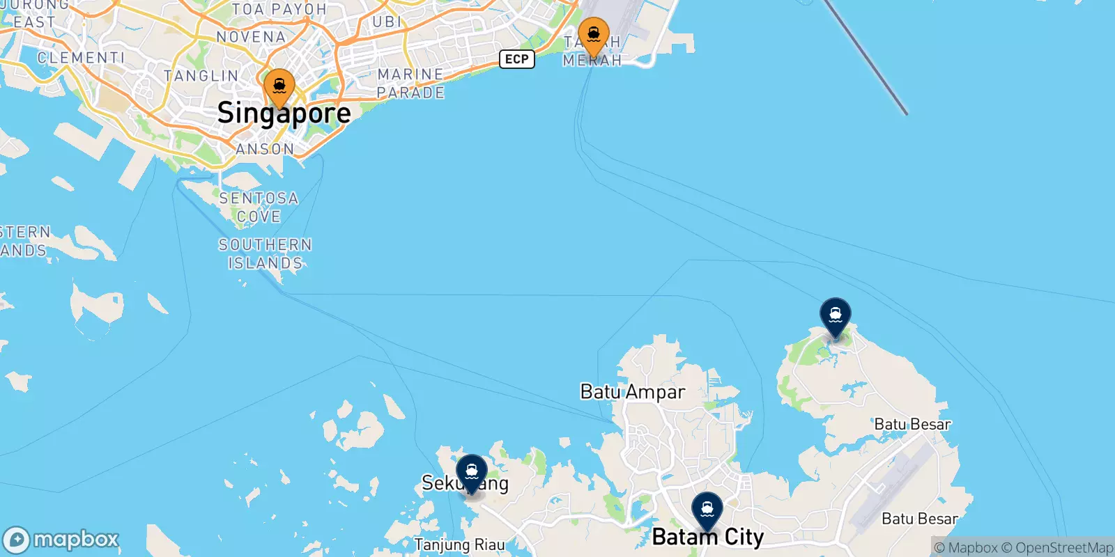 Ferry de Singapour per le Indonésie