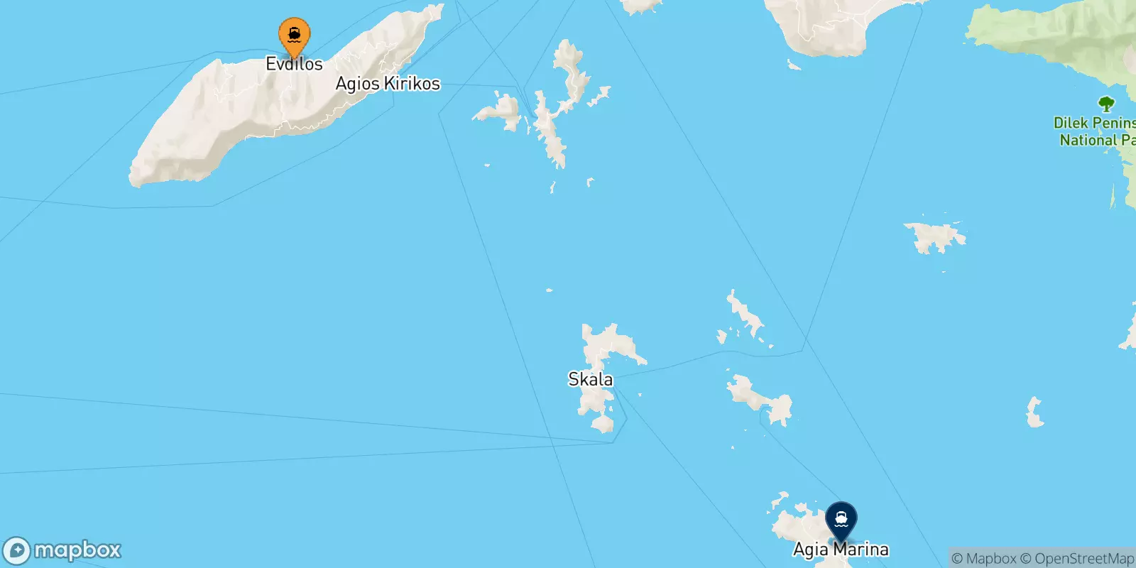 Ferry de Evdilos (Ikaria) pour Leros