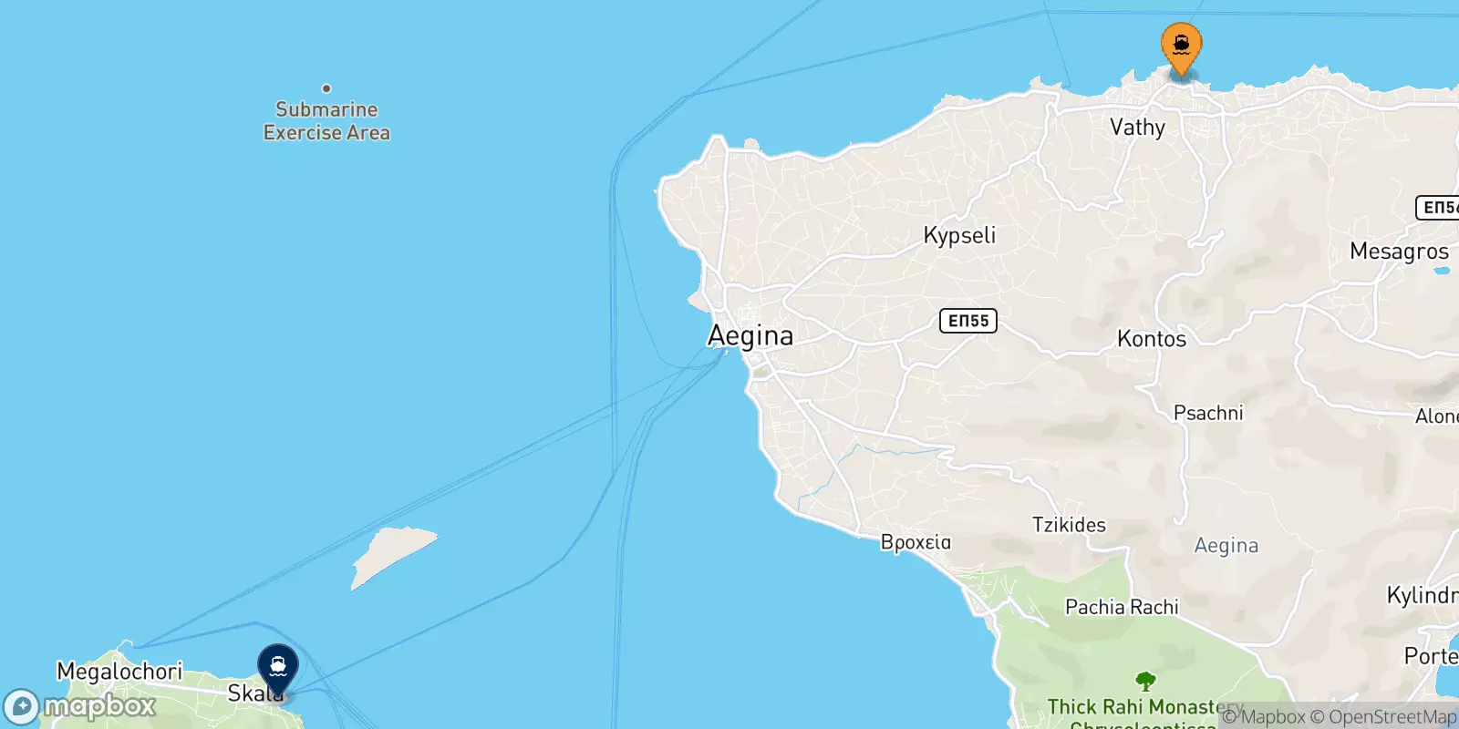 Ferry de Souvala (Aegina) pour Agistri