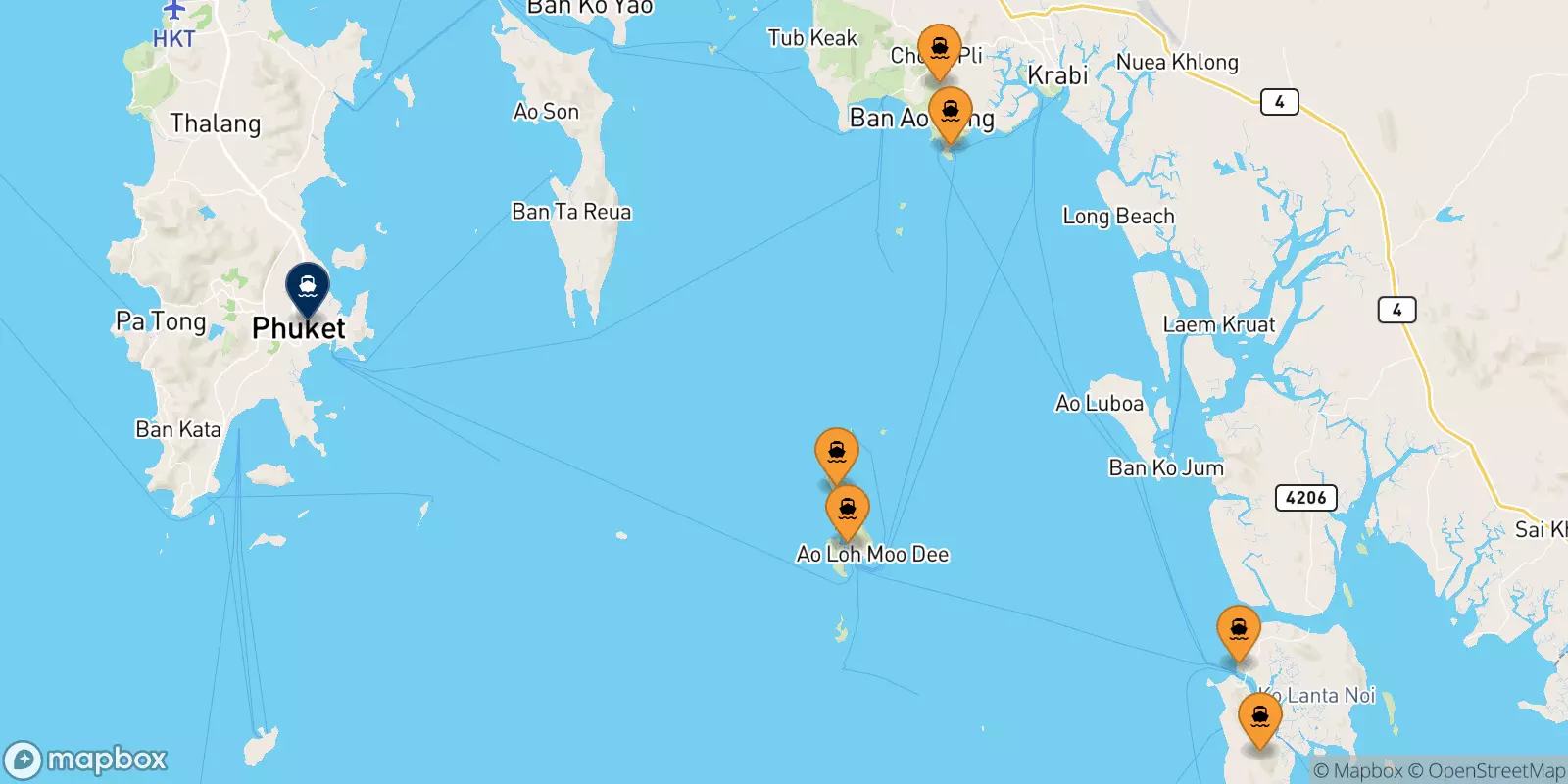 Ferry dal Thaïlande per il Île De Phuket