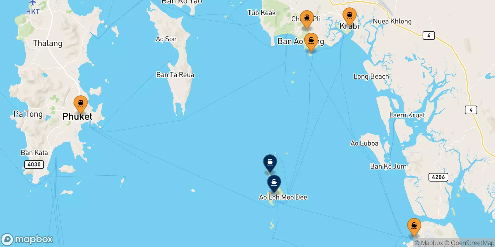 Ferry dal Thaïlande per il Îles Phi Phi