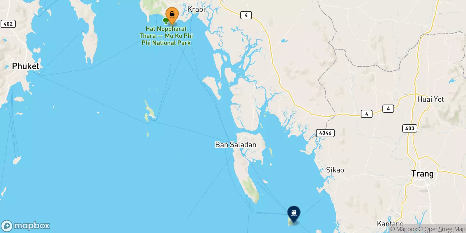 Ferry de East Railay Bay Beach Floating Pier pour Koh Ngai