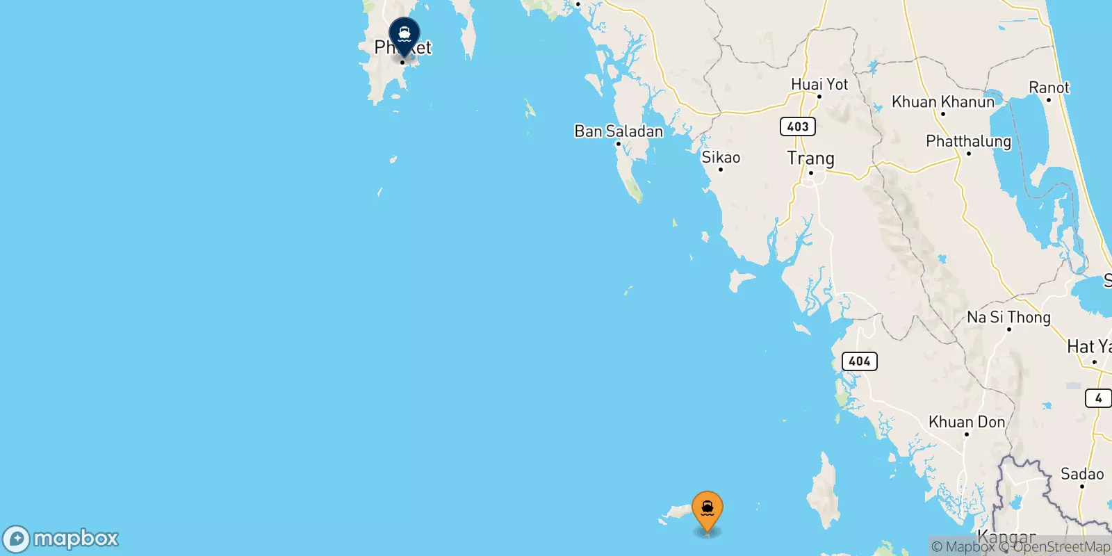 Ferry de Koh Lipe (Bundhaya Pier) pour Phuket (Rassada Pier)