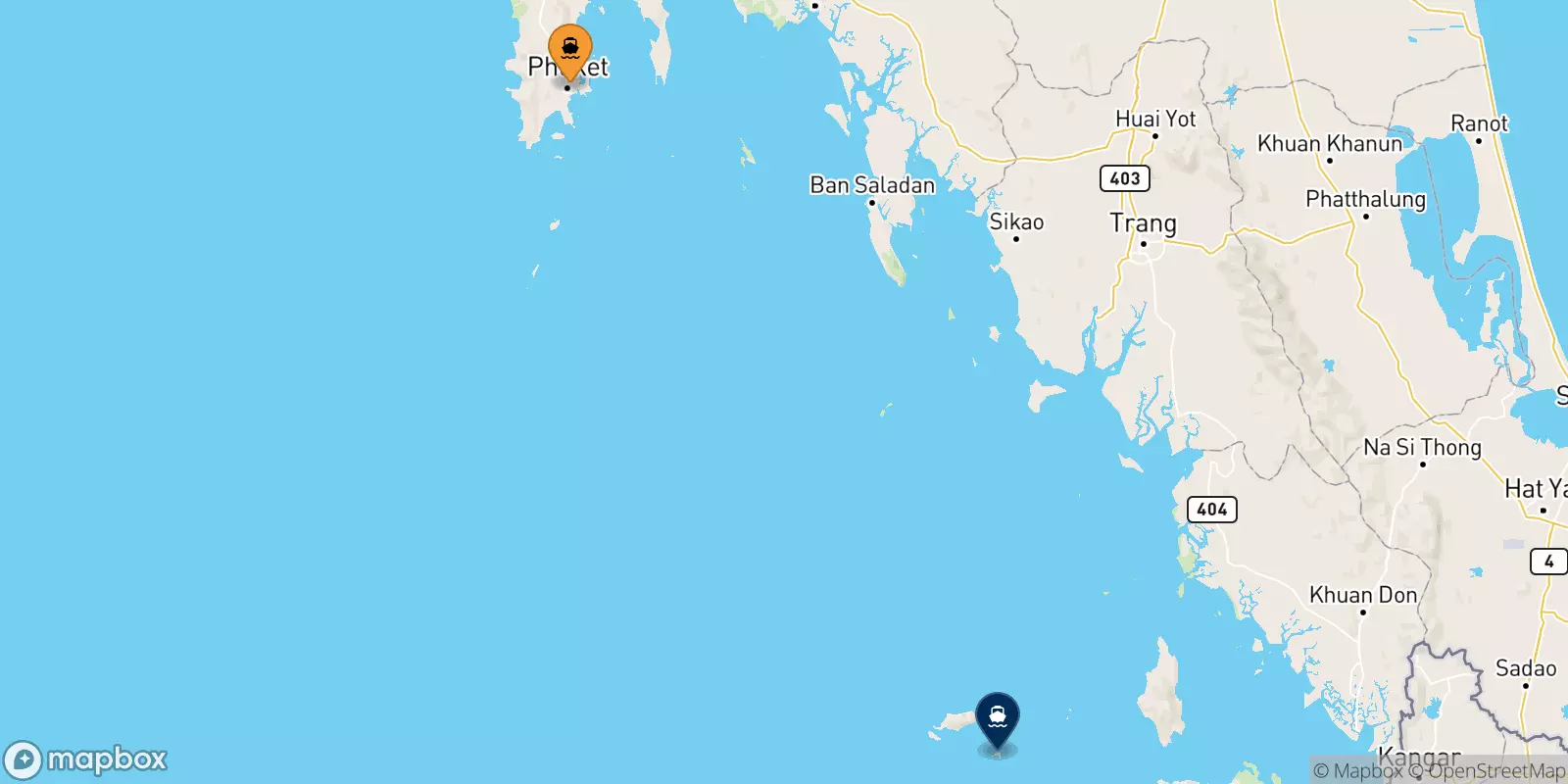 Ferry de Phuket (Rassada Pier) pour Koh Lipe (Bundhaya Pier)