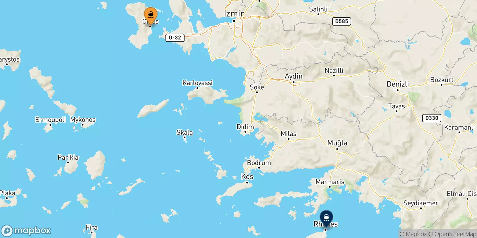 Ferry de Chios pour Rhodes